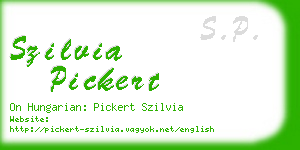 szilvia pickert business card